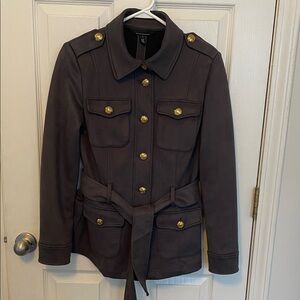 White House Black Market Charcoal Utility Jacket